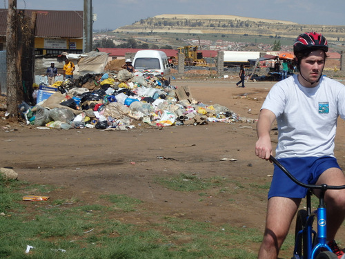 Community trash pile - There is NO trash service.